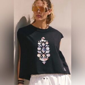 Free People Movement Inspire Active Tank Top Black Ikat Buti Women’s XS NWOT